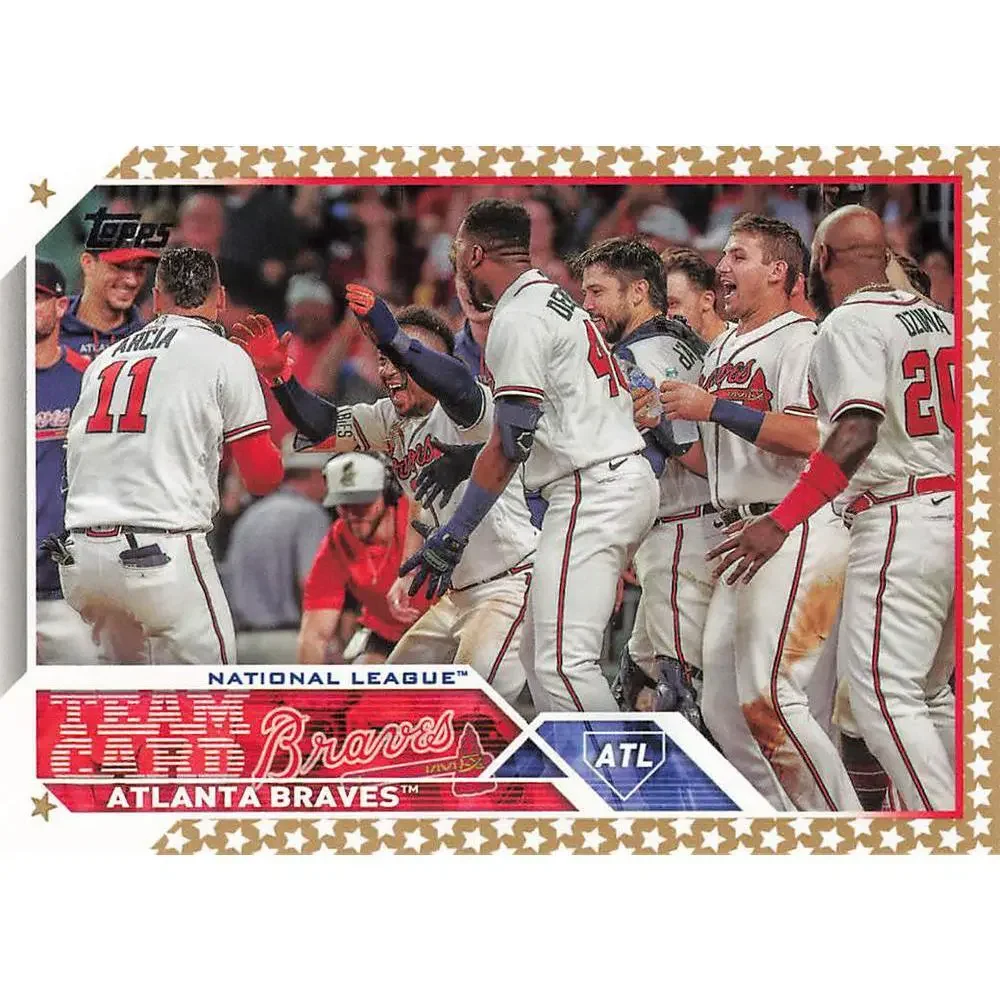 2023 Topps Gold Star Atlanta Braves Team Card #168 Atlanta Braves